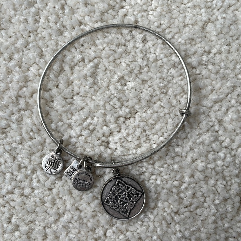 Alex and Ani Celtic Knot Silver Bracelet Bangle